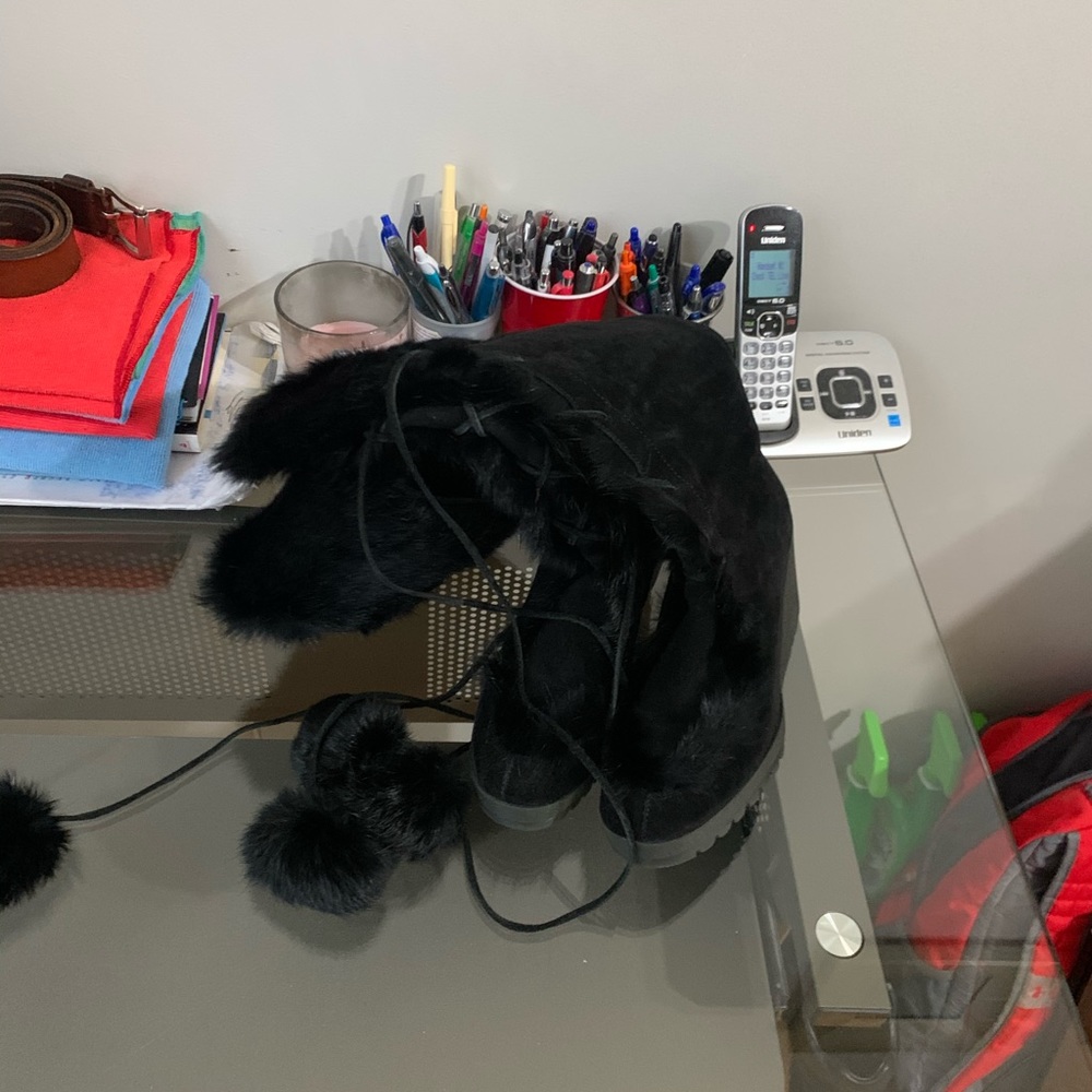 Coach fur boots